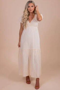 See You Soon Puff Sleeve Maxi Dress