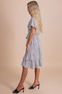 Stealing Time Patterned Knee-Length Dress -Outlet Bella Ella Boutique Store white side 6454e968 0759 4517 b1d3 bcbef9af7a64 5000x