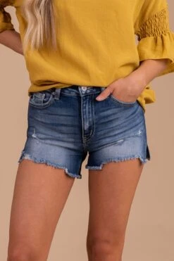 Worth The Wait KanCan Denim Shorts - Blue