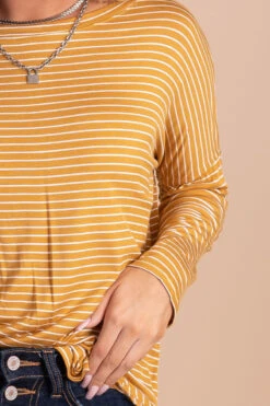 Playing For Keeps Striped Long Sleeve Top -Outlet Bella Ella Boutique Store yellow detail 9d998d82 67c5 46e5 ba7a 196f1c86373f 5000x
